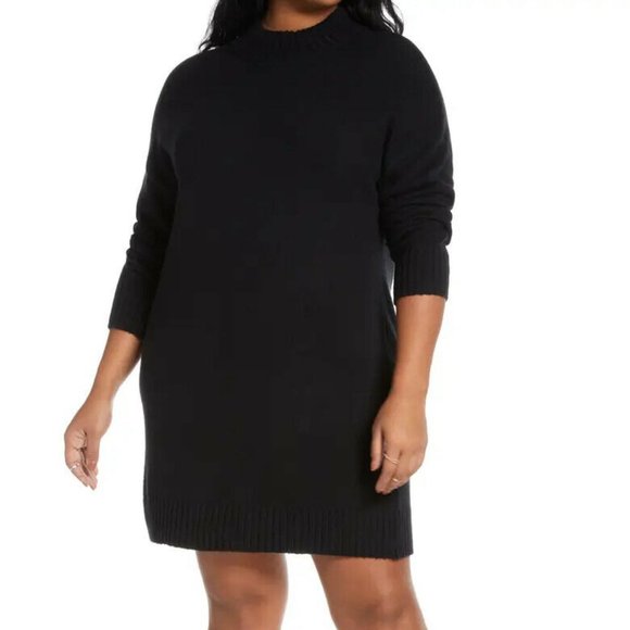 bp Dresses & Skirts - BP Women long sleeve Sweater Dress BNWOT black mockneck New